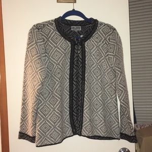 NWT black and white patterned jacket